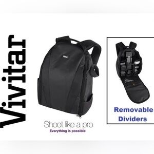 Vivitar Black Camera Backpack